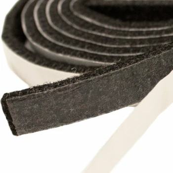  Тихая войлочная полоса Самоклеящаяся войлочная мебельная подушка в рулоне Черно-серый рулон фурнитуры снижает вибрацию Передача шума