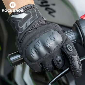 ROCKBROS Велосипедные перчатки Лето Осень Дышащий мотоцикл Ударопрочный Велоспорт Сенсорный экран 