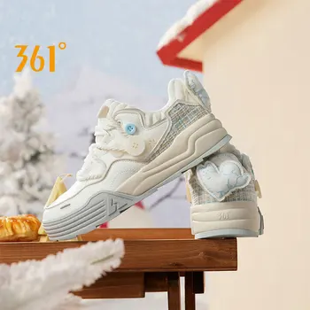 361 градус Locus 5.0 Новая женская спортивная обувь Зимняя теплая нескользкая удобная кожа Повседневные женские кроссовки 682416601F