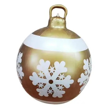 Рождественский надувной украшенный шар Большие надувные рождественские шары Рождественские украшения Декор 23,6-дюймовый надувной шар из ПВХ для