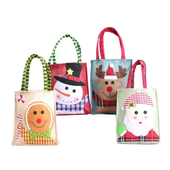 Рождественская лента Подарочные конфетные сумки Рождественские сумки Рождественские подарочные сумки Рождественская сумка для хранения Прочная простая установка