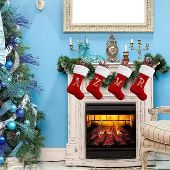 Большой Рождественский Подарочный Пакет A-Z Sockings Для дома 2023 Рождественская елка висит Украшения Носки Подарок Navidad Natal 2024