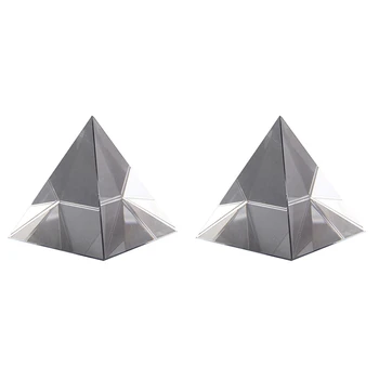 2X Призменная оптическая стеклянная пирамида Прямоугольный многогранник высотой 40 мм, подходящий для обучающих экспериментов