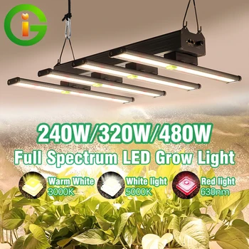 Внутренний светодиодный светильник для выращивания растений 240 Вт 320 Вт 480 Вт Фитолампа LM281b&ORSAM Чипсы для растений Бары Полный спектр Гидропонная лампа Dimmabe