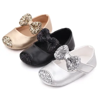Обувь для девочек Симпатичная принцесса Bowknot Soft PU Mary Jane Shoes Противоскользящая подошва Весна-лето Сандалии для 0-6-12 м Девочка