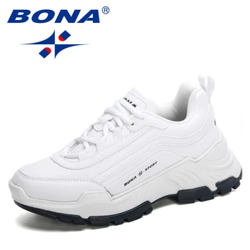 BONA 2023 Новые дизайнеры Повседневные кроссовки Женщины с толстой подошвой Женская платформа Обувь для ходьбы Обувь для увеличения высоты Feminimo Comfy
