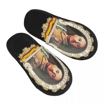  Custom Print Женщины Испания Лидер Lockedge House Тапочки Мягкие теплые пушистые тапочки из пены с эффектом памяти Внутренняя обувь на открытом воздухе