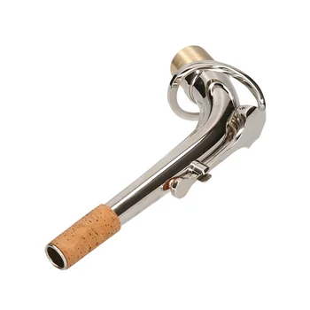 Новый альт-саксофон изгиб грифа латунный материал саксофон деревянный духовой инструмент аксессуар 2,5 см, серебристый