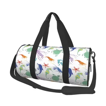 Спортивная сумка Life In The Ocean Спортивная сумка большой емкости Cool Kawaii Мужская сумка для наружного дизайна Новинка Тренировочная сумка для фитнеса