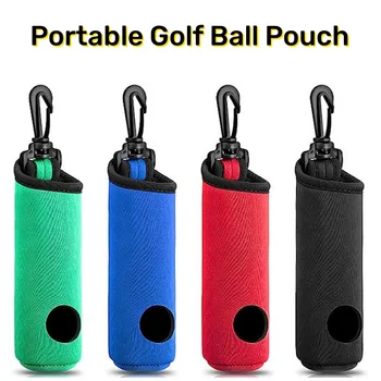 Портативный чехол для мяча для гольфа с брелокомSoft Сумка для переноски мяча для гольфа для мужчин и женщин Аксессуары для сумок для гольфа для взрослых Детские тренировки по гольфу