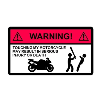  Предупреждение Не прикасайтесь к наклейкам на баки мотоциклов мотоциклов Наклейки Чехол- Универсальные предупреждающие наклейки для мотоциклов