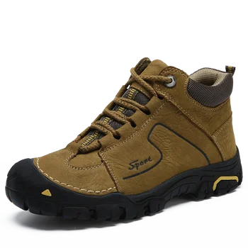 Уличная обувь Мужская натуральная кожа Треккинговая обувь Мужская походная обувь Зимние кроссовки Обувь для альпинизма