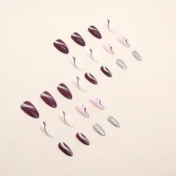  Накладной ноготь 1 комплект Мода Безвредная многоразовая многоцветная лента Вода Рябь Накладные ногти Женщины Поставка