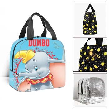 Disney Dumbo Портативный термокулер Сумки для пикника Детские дорожные сумки для ланча Детская школьная изолированная сумка для ланча