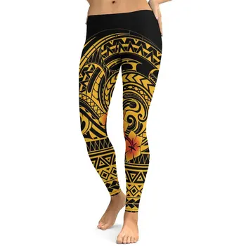  Модный узор Принт Лето Зимние штаны для йоги 2024 Новые штаны для йоги Изготовленные на заказ полинезийские спортивные брюки Быстросохнущая ткань