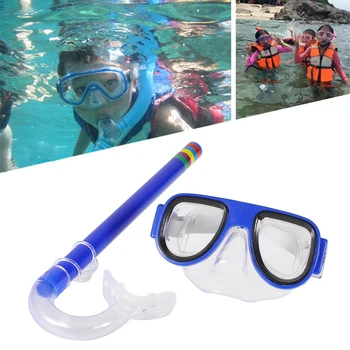 Очки для плавания Маски Плавание Акваланг Детский ПВХ Плавание Дайвинг Детские очки Маска и трубка Набор аксессуаров для подводного дайвинга