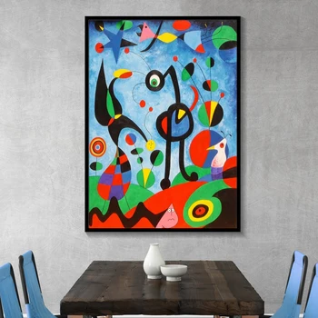 Joan Miro Абстрактные акварельные настенные плакаты и принты Знаменитая живопись на холсте Гостиная Украшение дома Картины