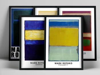 Плакат Марка Ротко, Выставочный принт для Музея Гуггенхайма, Художественная выставка, Музейный плакат, Гравюра Марка Ротко, Искусство Ротко