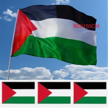 1-5 шт. 3 * 5 футов Палестинский флаг 150x90 см Полиэстер висит в Газе Палестинский флаг Палестинский флаг баннер для украшения праздничного парада