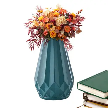 Современные вазы для домашнего декора Цветочная ваза для домашнего декора Вне фермерского дома Состаренная декоративная ваза для каминной полки из пампасной травы