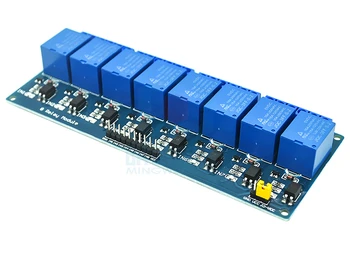 8-контактный релейный модуль с изоляцией оптронов поддерживает микроконтроллер AVR/51/PIC