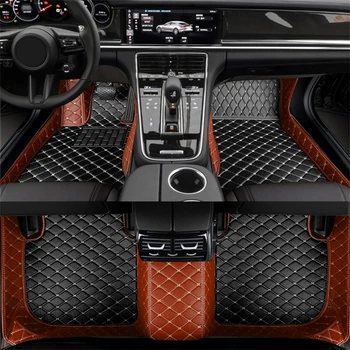 Искусственная кожа Изготовленные на заказ автомобильные коврики для Audi Q7 2016-2019 5-местный год Детали интерьера Автомобильные аксессуары