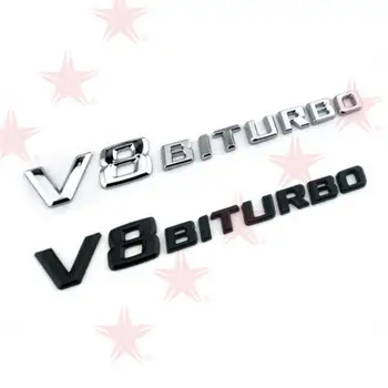 3D ABS Авто Наклейка BITURBO Логотип Эмблема Значок Задняя сторона Наклейка Автомобильного Стайлинга Для Benz BITURBO
