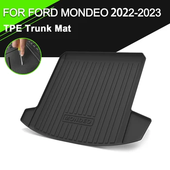 коврик багажника TPE ДЛЯ FORD MONDEO 2022-2023 Автомобильные водонепроницаемые нескользящие резиновые аксессуары для грузового вкладыша