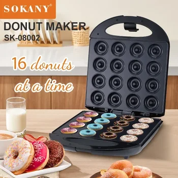 Мини-машина для изготовления пончиков Houselin, антипригарная, делает 16 пончиков