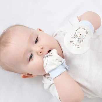 20 пар детские мягкие хлопковые перчатки против царапин новорожденный для защиты лица цевье без царапин варежки младенцы принадлежности подарки