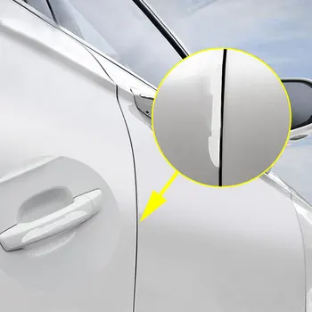 4 шт. Дверь автомобиля Прозрачные наклейки для защиты от столкновений Защита боковых краев Защитная полоса для зеркала заднего вида
