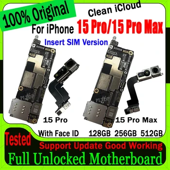  Бесплатная доставка Вставка SIM-версии Материнская плата для IPhone 15 Pro Max Материнская плата Чистая Icloud Логическая плата Teste Поддержка Пластина обновления