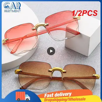  1 / 2 шт. Винтажные маленькие солнцезащитные очки в оправе кошачий глаз для женщин и мужчин ретро бренд дизайнер женские солнцезащитные очки квадратные очки UV400