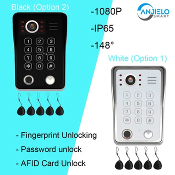 3 в 1 дверной звонок для домашнего видеодомофона 1080p проводной дверной звонок камера отпечаток пальца IC карта пароль разблокировка наружной вызывной панели 148 °