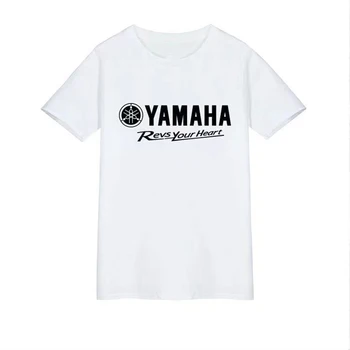 YAMAHA Футболка для мужчин и женщин 100% хлопок Повседневный топ 2023 Самые продаваемые футболки с коротким рукавом Летняя одежда для мальчиков и девочек