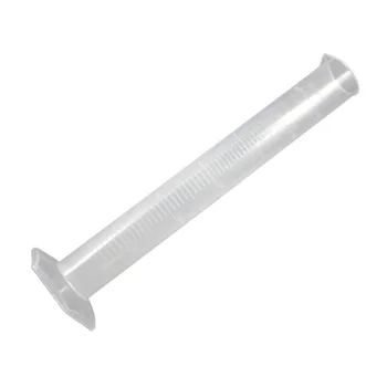 250 мл Прозрачный белый пластиковый градуированный цилиндр для измерения жидкости для лабораторного набора