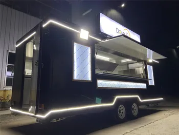 Стандарты США Пользовательский трейлер для еды Airstream с полным кухонным оборудованием Барбекю Сок Кофе-бар Киоск Джелато Ролл Тележки для мороженого