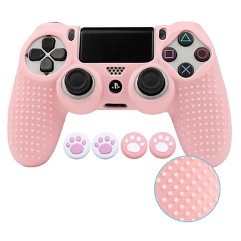 Новый розовый мягкий силиконовый защитный чехол для контроллера PS5 Кожа Геймпад Чехол Чехол Видеоигры Аксессуары для PS5 Чехлы для джойстиков PS5