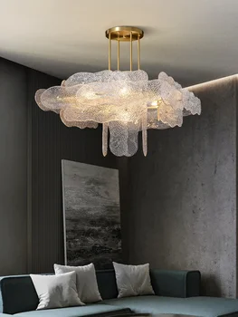 [Рябь воды] Медная люстра для гостиной Свет Роскошные идеи для постмодернистского ресторана Персонализированная люстра для спальни