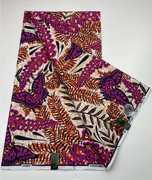 2023 Новейшая мода Африканская восковая ткань 100% хлопок Нигерия Анкара Восковые ткани Блок принты Батик Панье Высококачественная швейная ткань