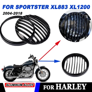 Крышка фары мотоцикла Защита решетки для Harley Sportster XL 883 Iron 1200 XL883 Custom XL1200C Аксессуары