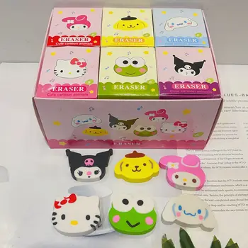 Новый мультфильм Sanrio Hello Kitty My Melody Cinnamoroll Kuromi Моделирование Ластик Симпатичный ластик Студенческие канцелярские товары Подарки