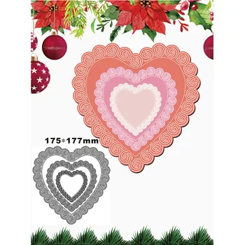 2022 Новые металлические режущие штампы Pretty Heart Rose Cream для скрапбукинга из бумаги и изготовления карт Декор тиснения Без штампов