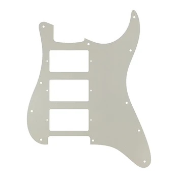 Pleroo Custom Guitar Parts - для 72' 11 Screw Hole St HHH Humbuckers Гитарный медиатор Без отверстий управления Без отверстия переключателя