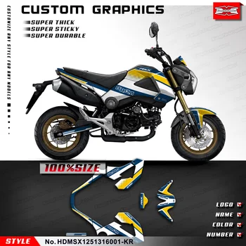 KUNGFU GRAPHICS Пользовательские наклейки Наклейки на мотоцикл Набор наклеек для Honda Grom MSX 125 2013 2014 2015 2016