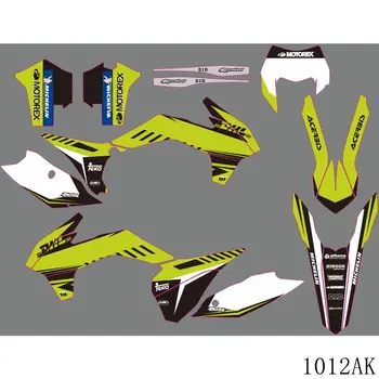 Полная графика Наклейки Наклейки Мотоцикл Фон Пользовательский Номер Для KTM EXC XCW XCFW 125 250 300 350 450 2014 2015 2016