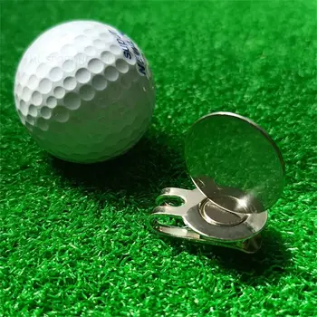 25 мм Металл Серебро Аксессуары для спортивных инструментов Маркеры для мяча для гольфа Зажимы для козырька для гольфа Мячи для гольфа Маркеры положения