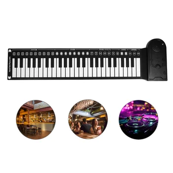 49 клавиш Roll Piano Ручной скрученный электронный инструмент Цифровой силикагель Силиконовая клавиатура для начинающих