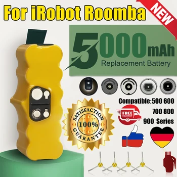 4PACK 5000 мАч Для сменных батарей iRobot Roomba500 14,4 В для пылесоса серии 500 600 700 800 900 620 650 780 890