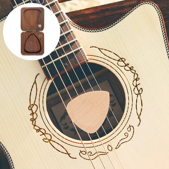  Чехол для гитары Укулеле Медиаторы Коробка для хранения Треугольный акустический палец Дерево Деревянные Маленькие аксессуары для